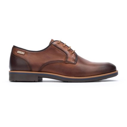 Men's Pikolinos LEON Lace Up Shoes Brown | NZ B91287A